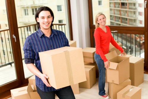 Satisfied customers during a successful move