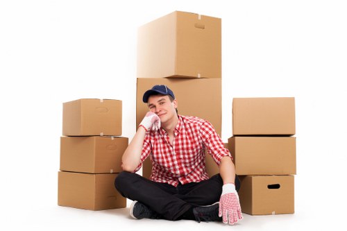 Efficient team coordinating office move logistics